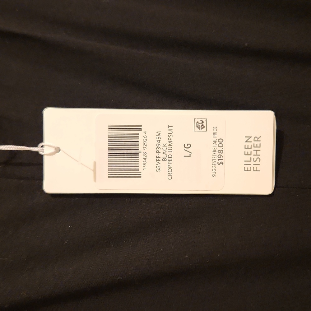 NWT EILEEN FISHER Viscose-Jersey Wide-Leg Cropped Jumpsuit - Picture 5 of 6